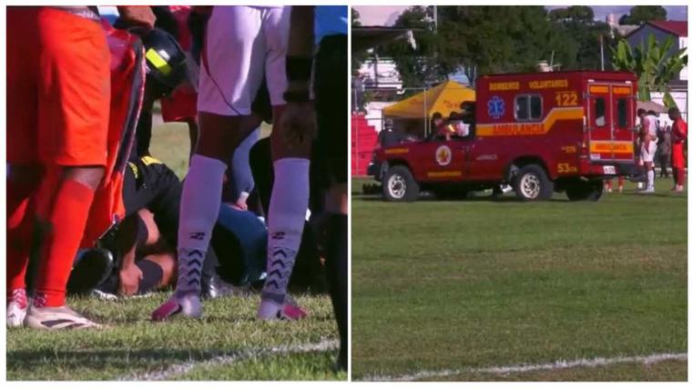 Video: Árbitro Lenin Pérez se desvanece y convulsiona en pleno partido de la Primera División