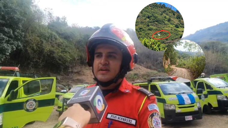 Supuesta caída de aeronave en Amatitlán moviliza a 50 bomberos, drones y recorridos de hasta 20 kilómetros