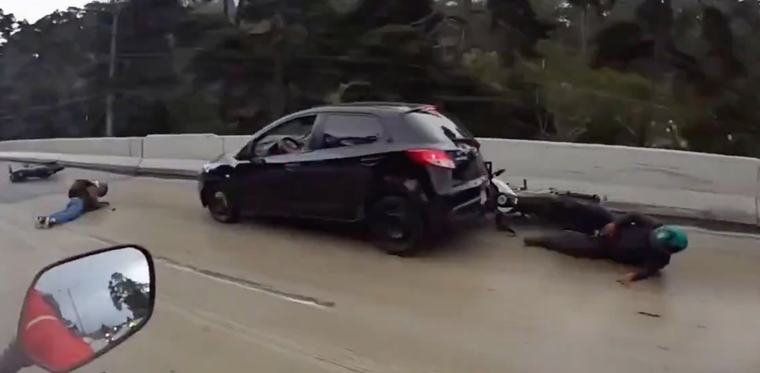 Video. Motoristas derrapan en puente Santa Rosalía en CAES