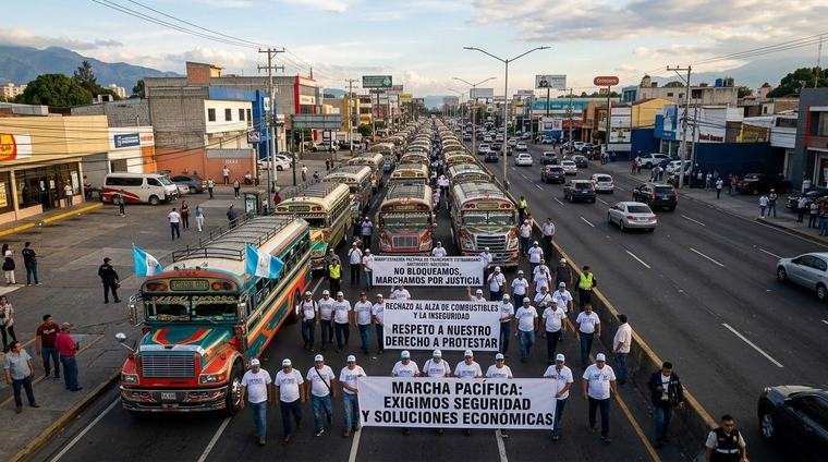 Gremiales de transporte extraurbano anuncian marcha pacífica para el 9 de septiembre sin bloqueos
