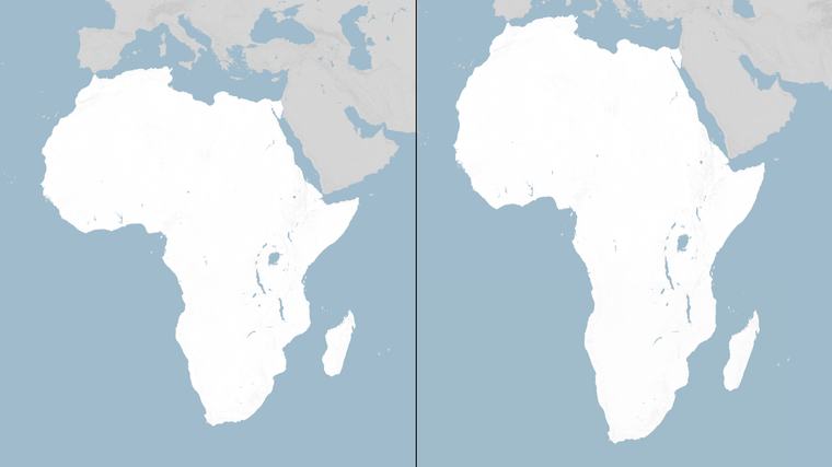 La ONU aprueba un nuevo mapamundi que refleja el tamaño real de África